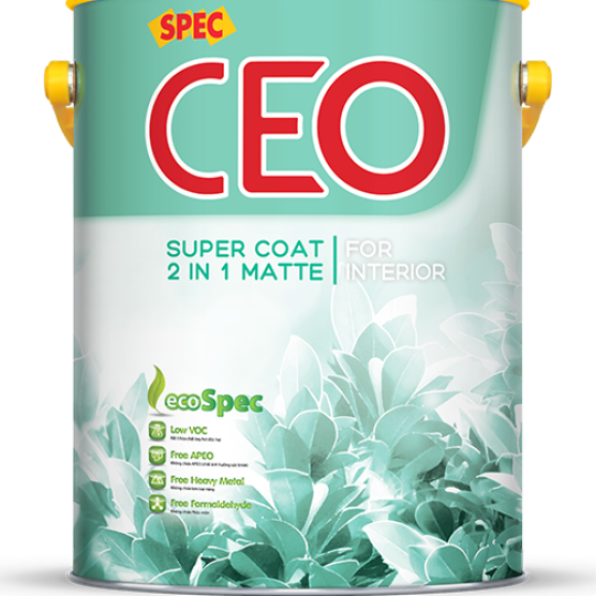 SPEC CEO SUPER COAT 2 IN 1 MATTE FOR INTERIOR - SƠN NỘI THẤT 2 TRONG 1 CAO CẤP LÁNG MỊN