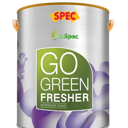 SPEC GO GREEN FRESHER INTERIOR PAINT - SƠN SPEC XANH NỘI THẤT THÁCH THỨC VẾT BẨN