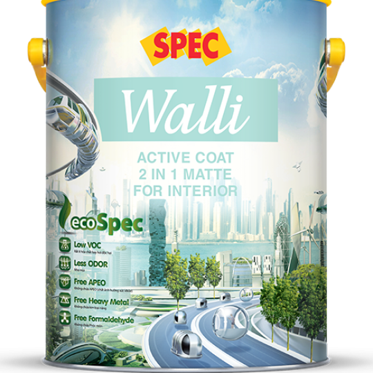 SPEC WALLI ACTIVE COAT 2 IN 1 MATTE FOR INTERIOR - SƠN NỘI THẤT 2 TRONG 1 CAO CẤP LÁNG MỊN