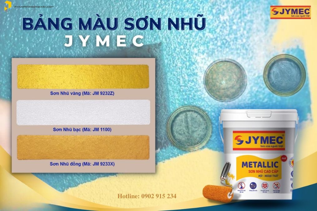 Bảng màu sơn nhũ JYMEC