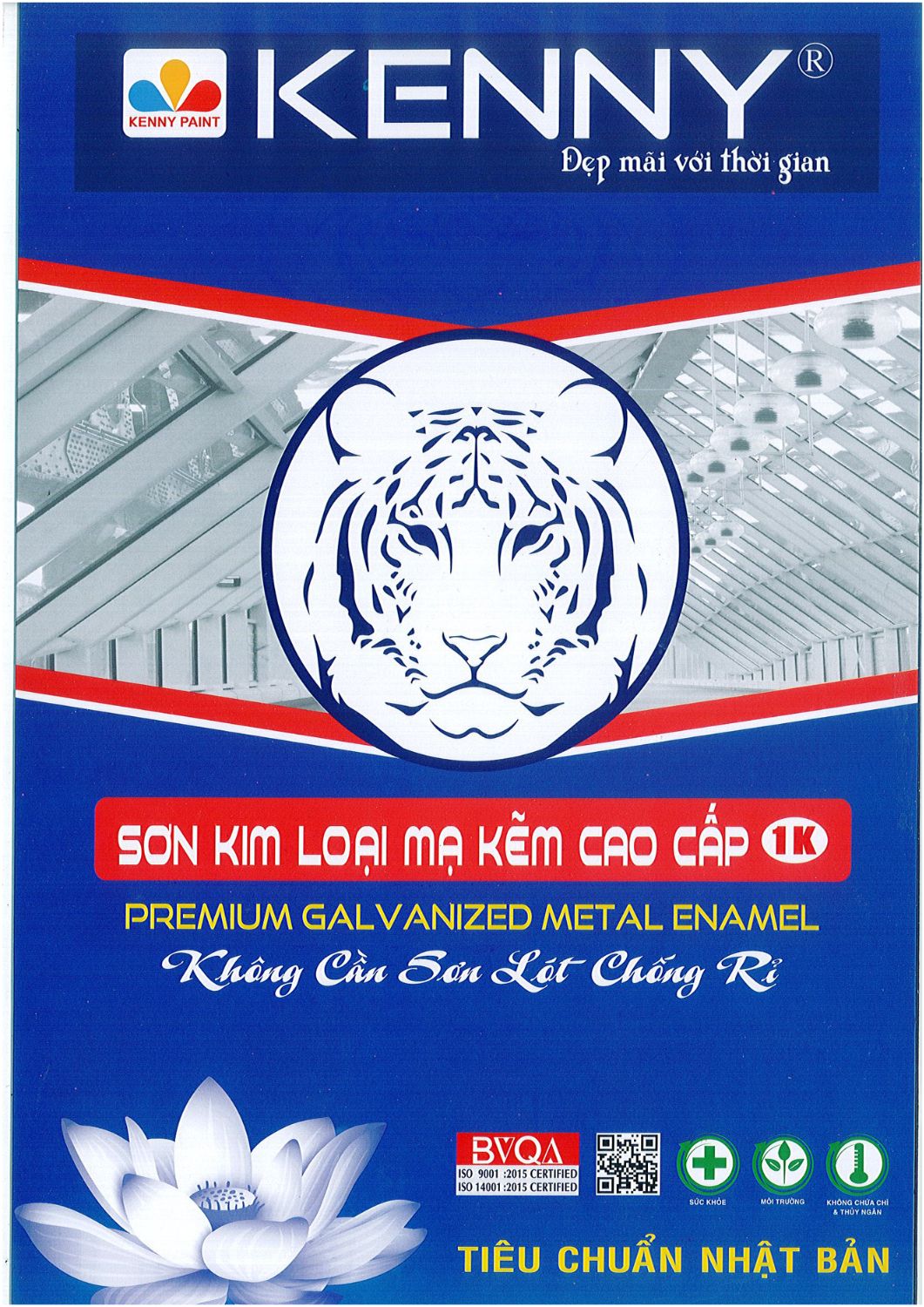 Bảng màu sơn mạ kẽm 1K (sơn con cọp)