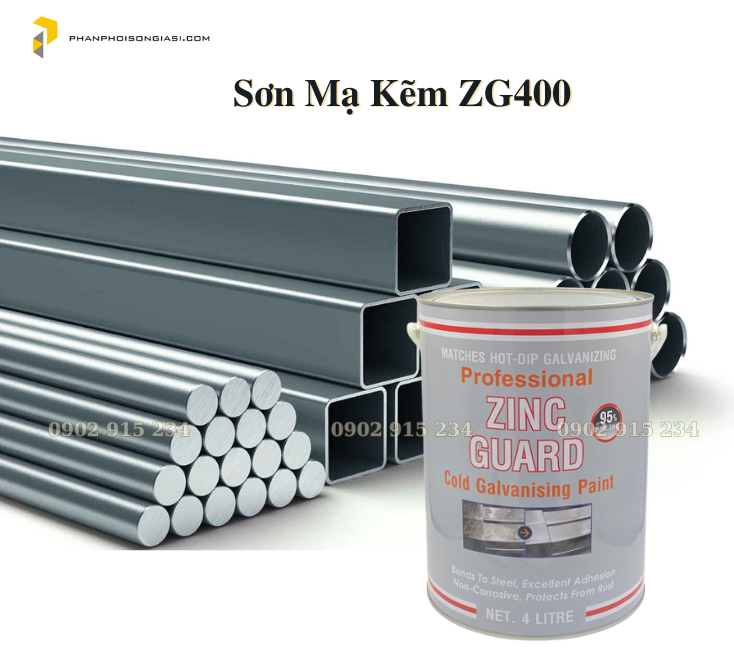 Sơn Mạ Kẽm Lạnh ZG400 - Giải pháp bảo vệ kim loại hiệu quả