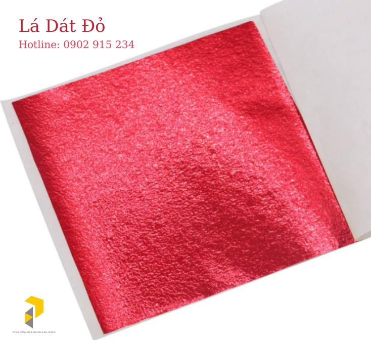 Lá dát màu đỏ (9cmx 9cm)