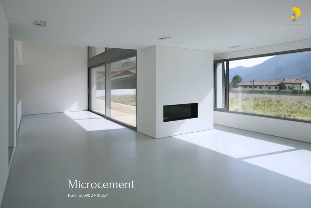 Sàn microcement liền mạch không ron, tạo lớp phủ liên tụ