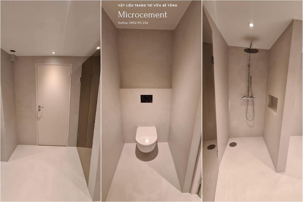 Vữa Microcement ứng dụng cho phòng tắm và nhà vệ sinh