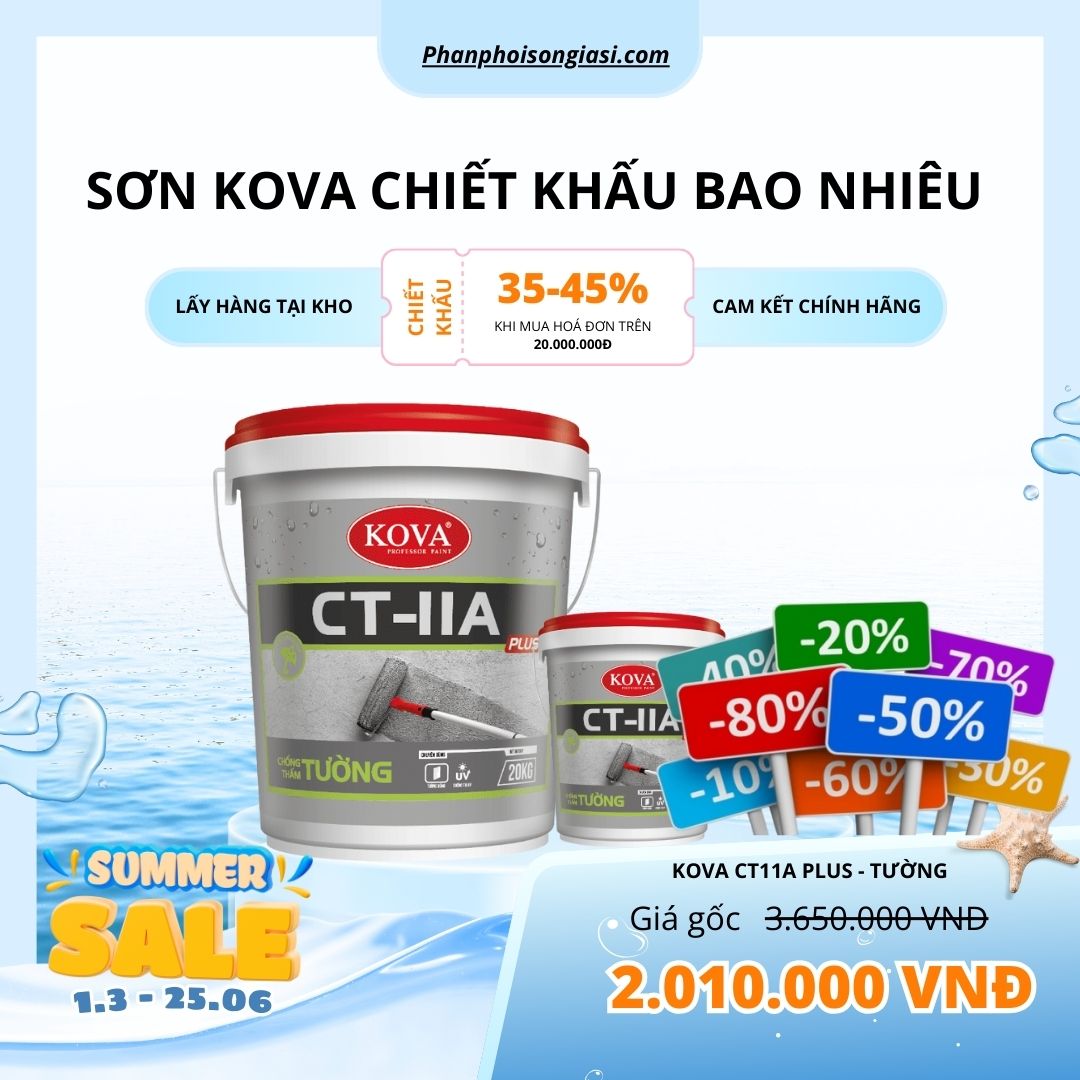 Sơn Kova chiết khấu bao nhiêu?