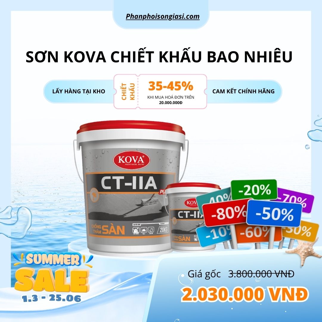 sơn kova chiết khấu bao nhiêu?