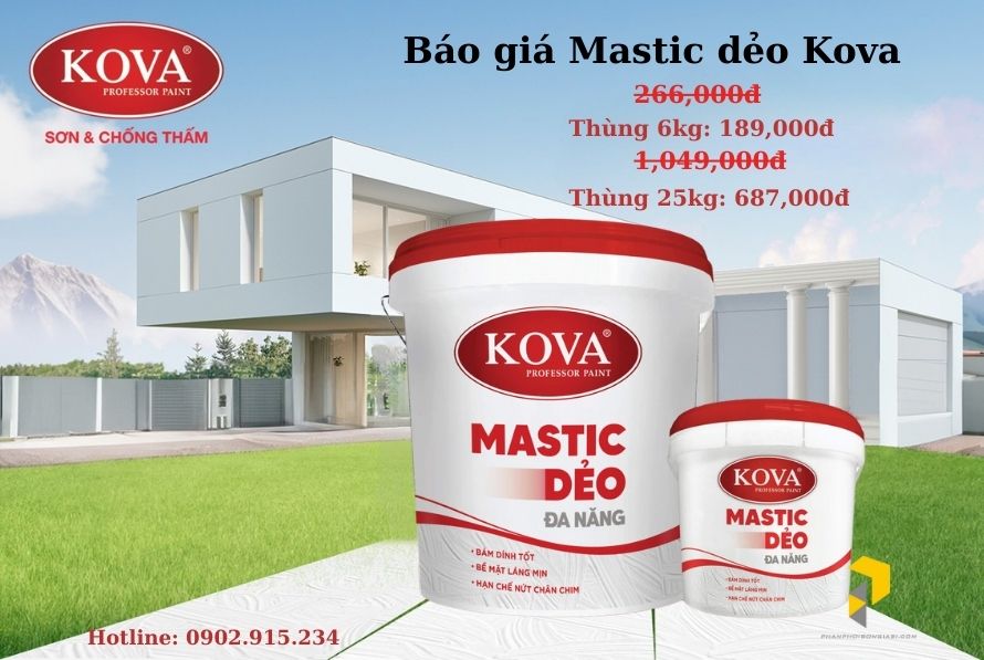 Báo giá Mastic dẻo KOVA Đa năng