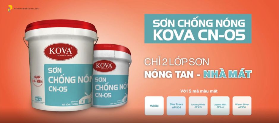 Đặc tính vượt trội của sơn chống nóng Kova CN-05