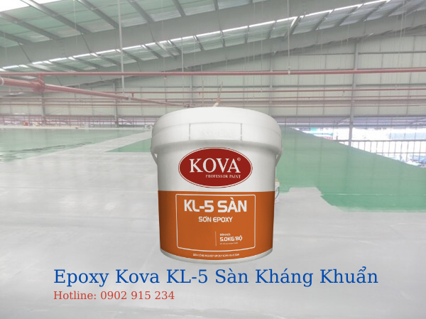 Sơn công nghiệp EPOXY KOVA KL-5 sàn kháng khuẩn