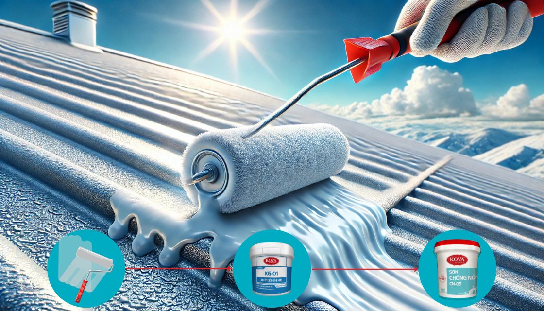 Hướng dẫn thi công sơn chống nóng Kova CN-05