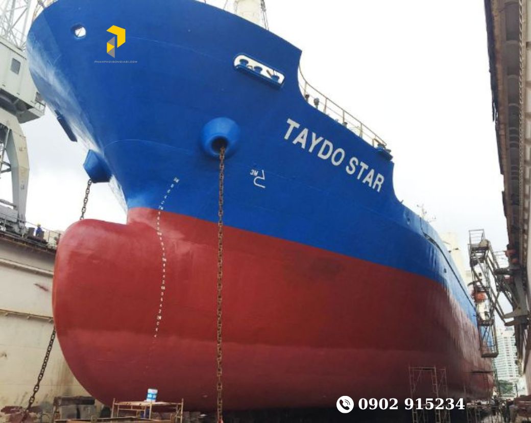 Thi công sơn Hải Âu cho tàu thuyền