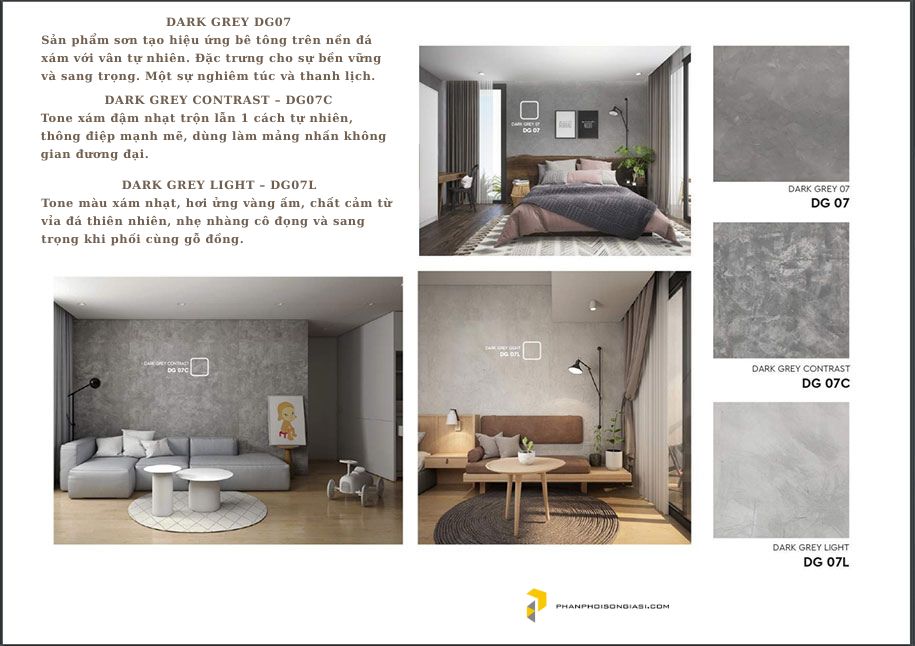 Catalogue sơn hiệu ứng bê tông xu hướng năm 2025