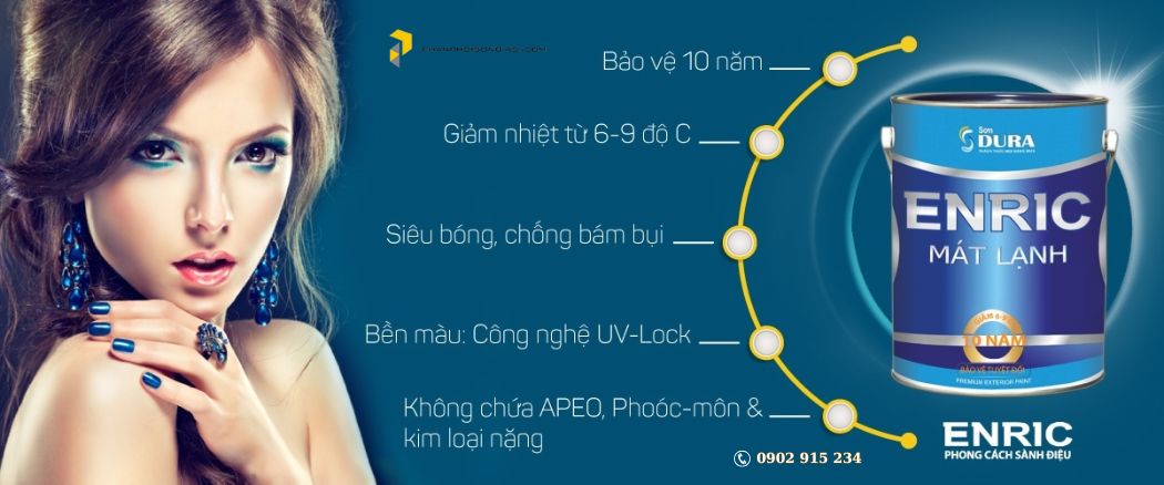 Enric Mát Lạnh - Sơn ngoại thất Chống Nóng, Chống Bay Màu