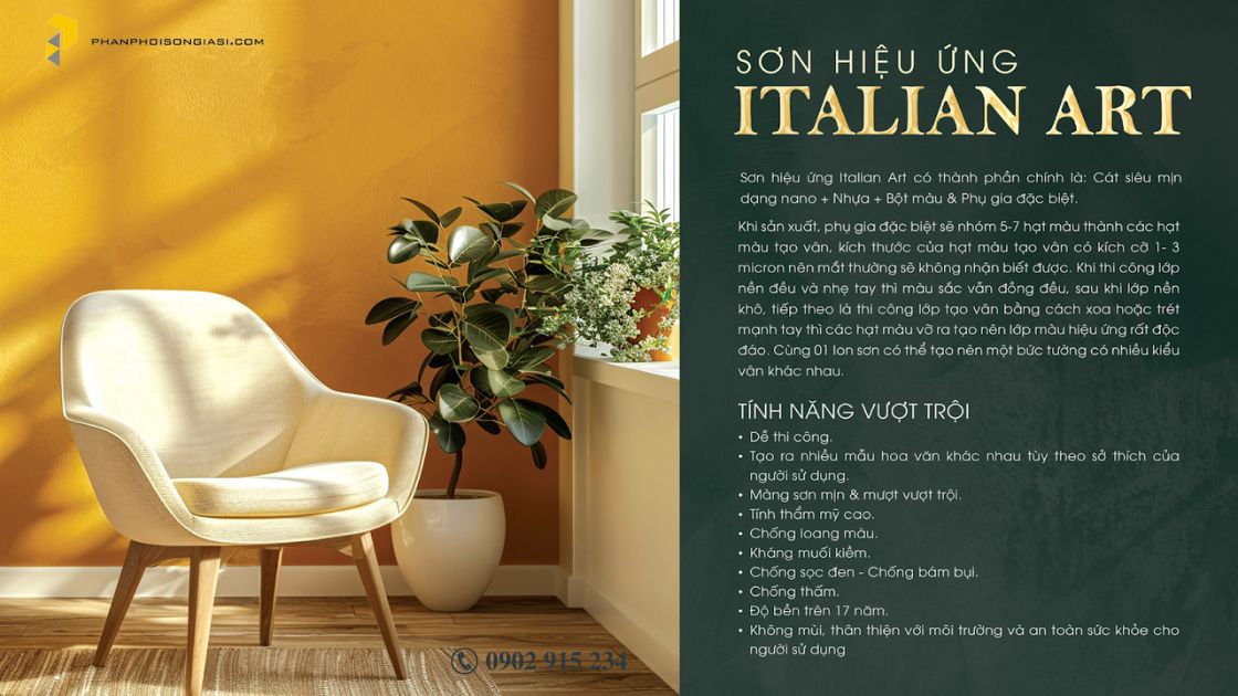 Thành phần độc đáo của sơn hiệu ứng Italian Art