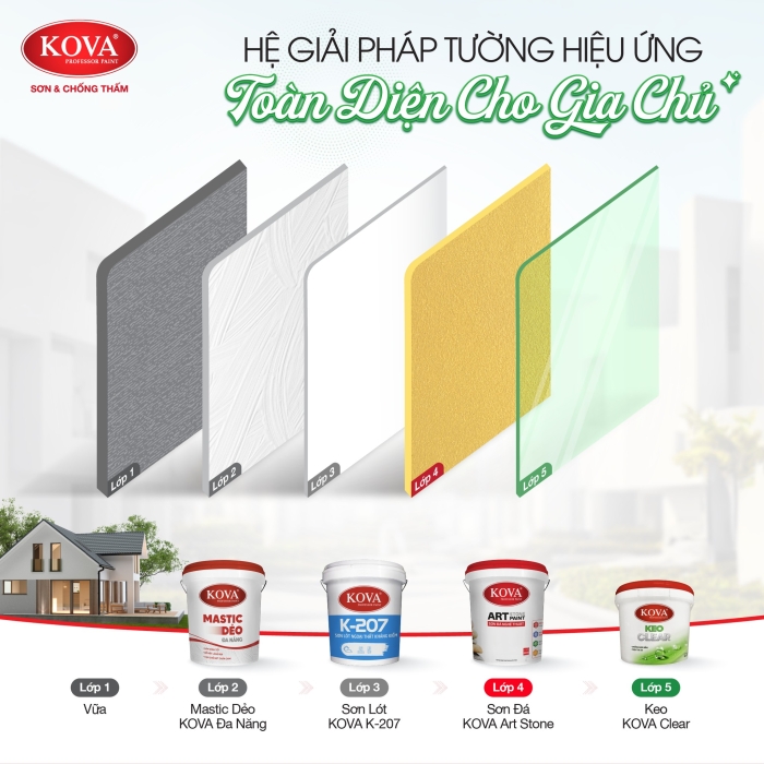 hệ thống sơn đề nghị sản phẩm keo bóng kova