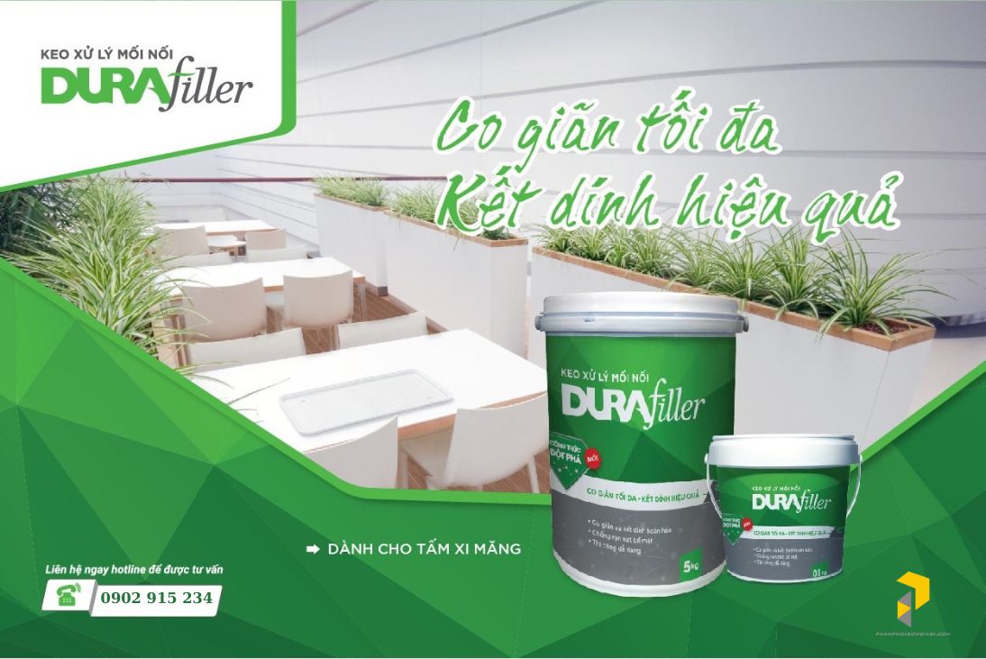 bột, Keo Xử Lý Mối Nối Durafiller, sản phẩm dùng cho tấm xi măng (Fiber Cement)