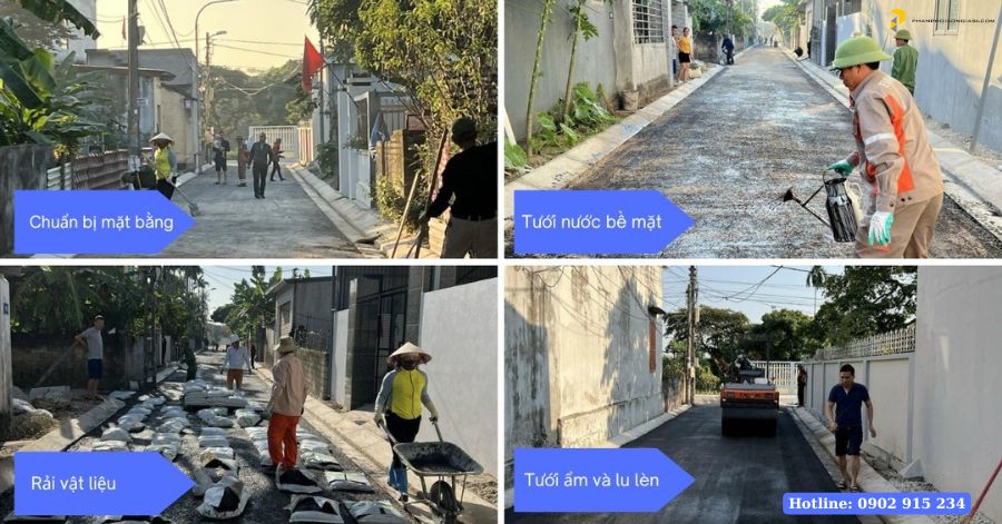 Quy trình thi công nhựa đường trộn nguội
