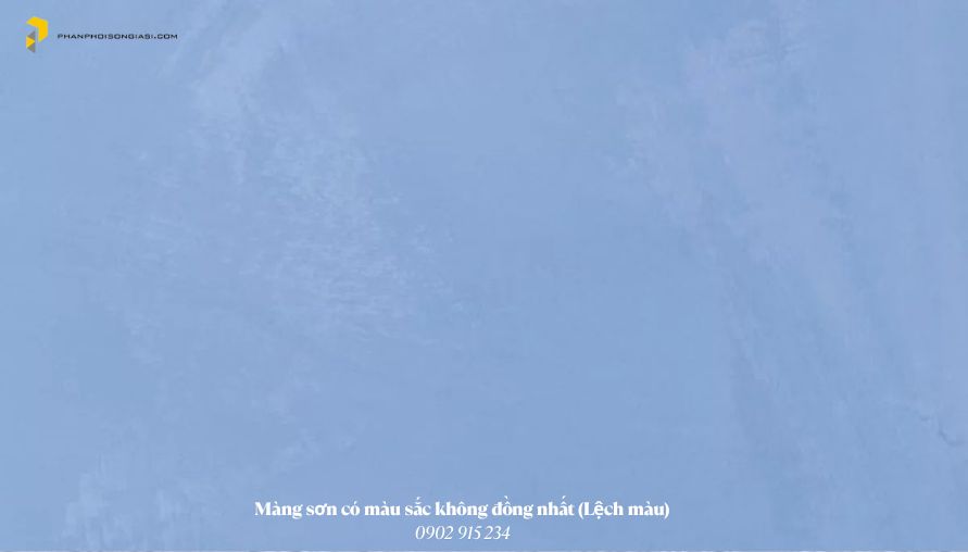 Màng sơn có màu sắc không đồng nhất (Lệch màu)