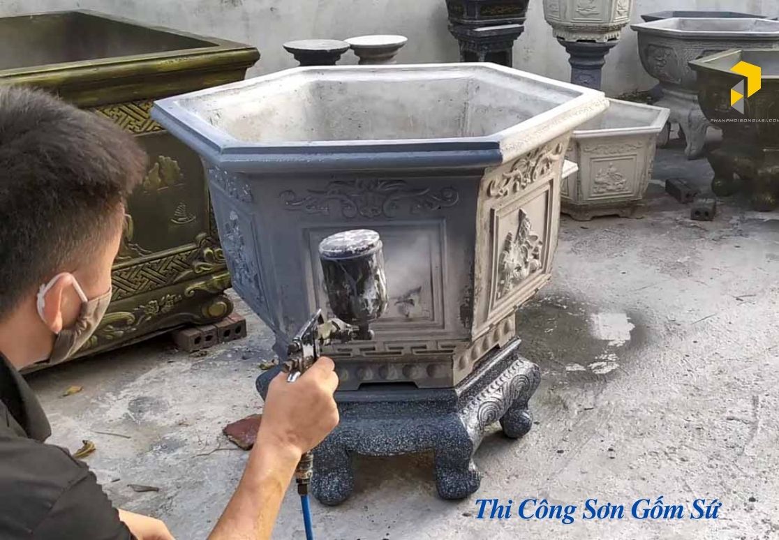 Thi công phun sơn gốm sứ