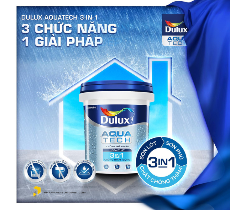 Giới thiệu sản phẩm chống thấm màu Dulux Aquatech 3in1