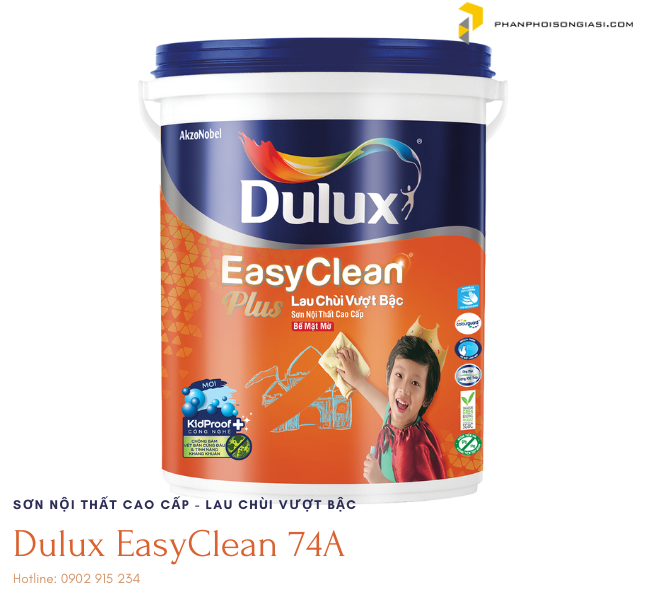 Dulux Easyclean Plus lau chùi vượt bậc 74A - bề mặt mờ