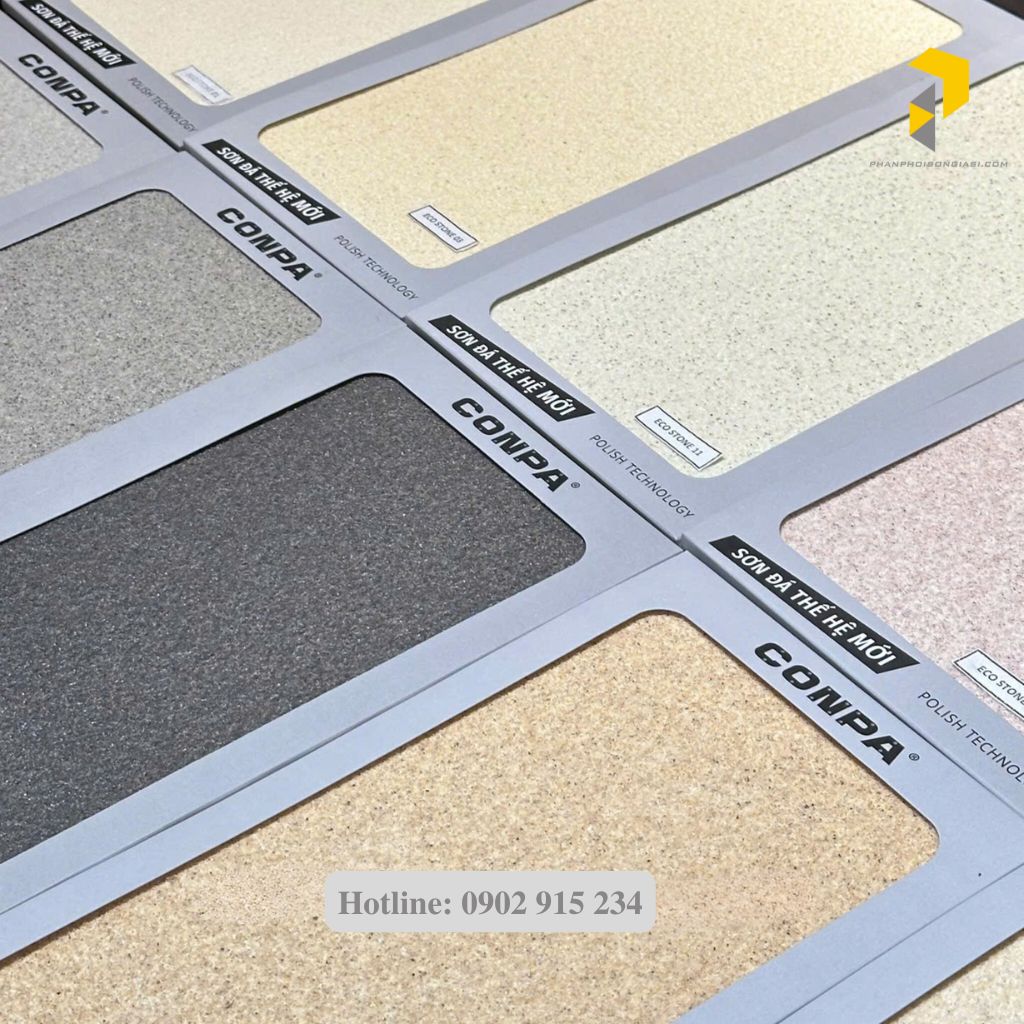 Mẫu màu thực tế sơn đá hạt Conpa Dura Stone