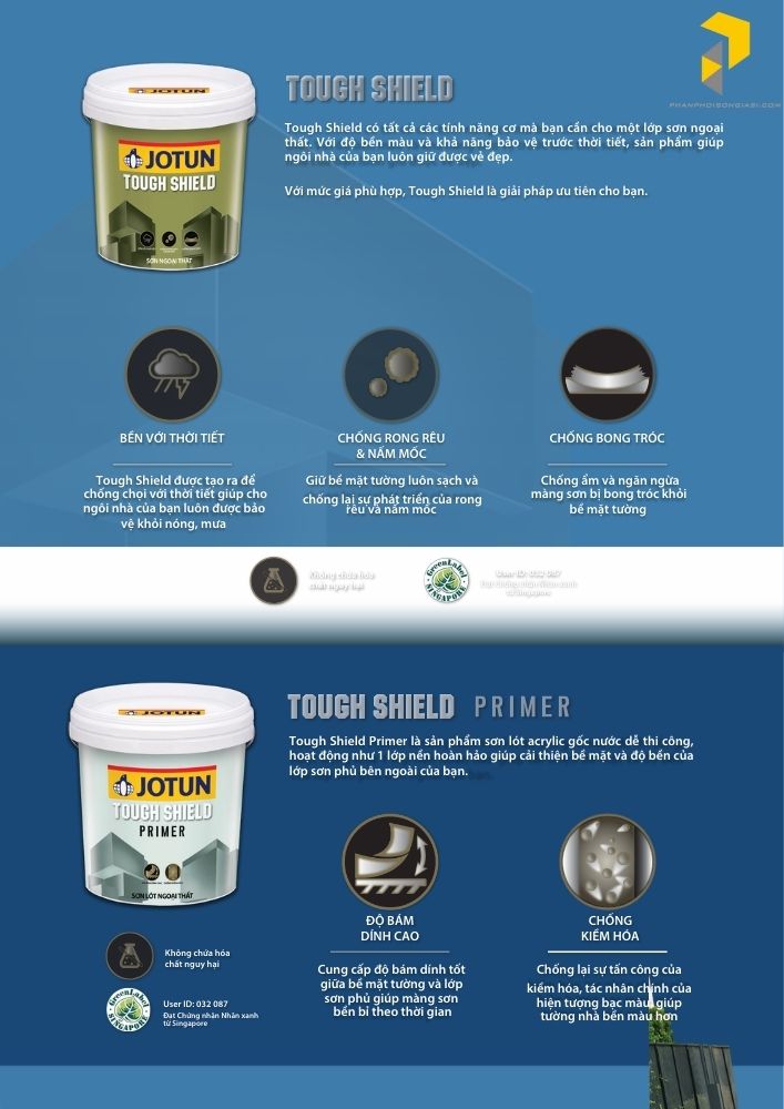 Bảng Màu Sơn Jotun Tough Shield