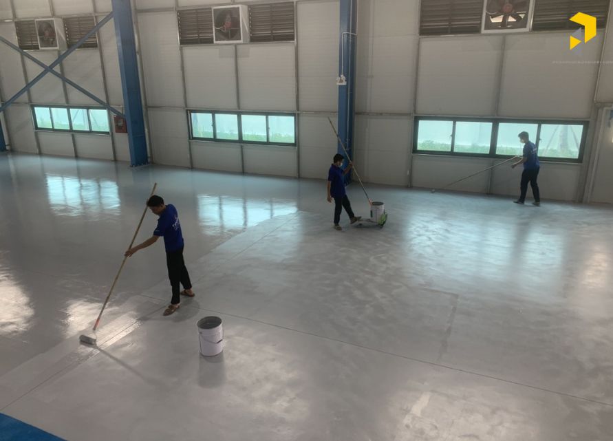 Quy trình thi công sơn epoxy tự san phẳng