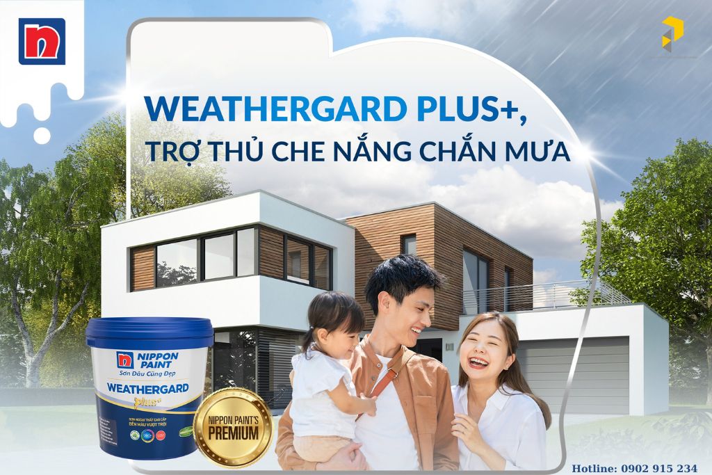 Sơn ngoại thất cao cấp Nippon Weathergard Plus+