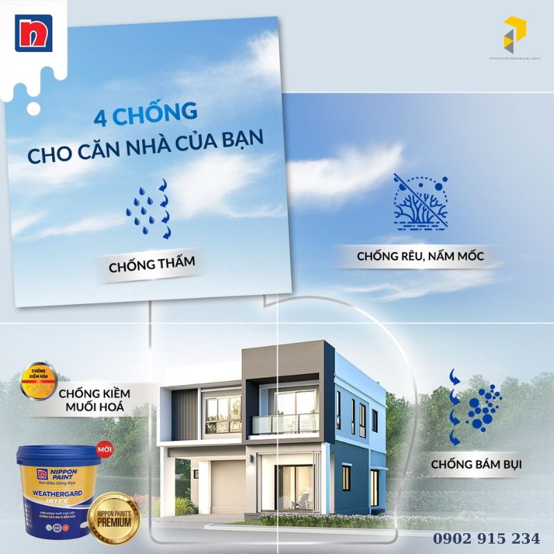 Đặc điểm nổi bật của Sơn Nippon WeatherGard Hitex