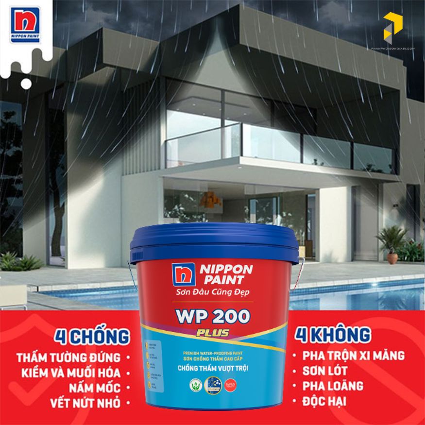 Ứng dụng sơn chống thấm WP 200 Plus