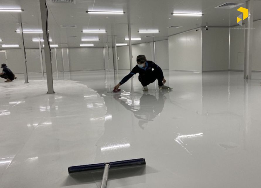 Quy trình thi công sơn epoxy tự san phẳng