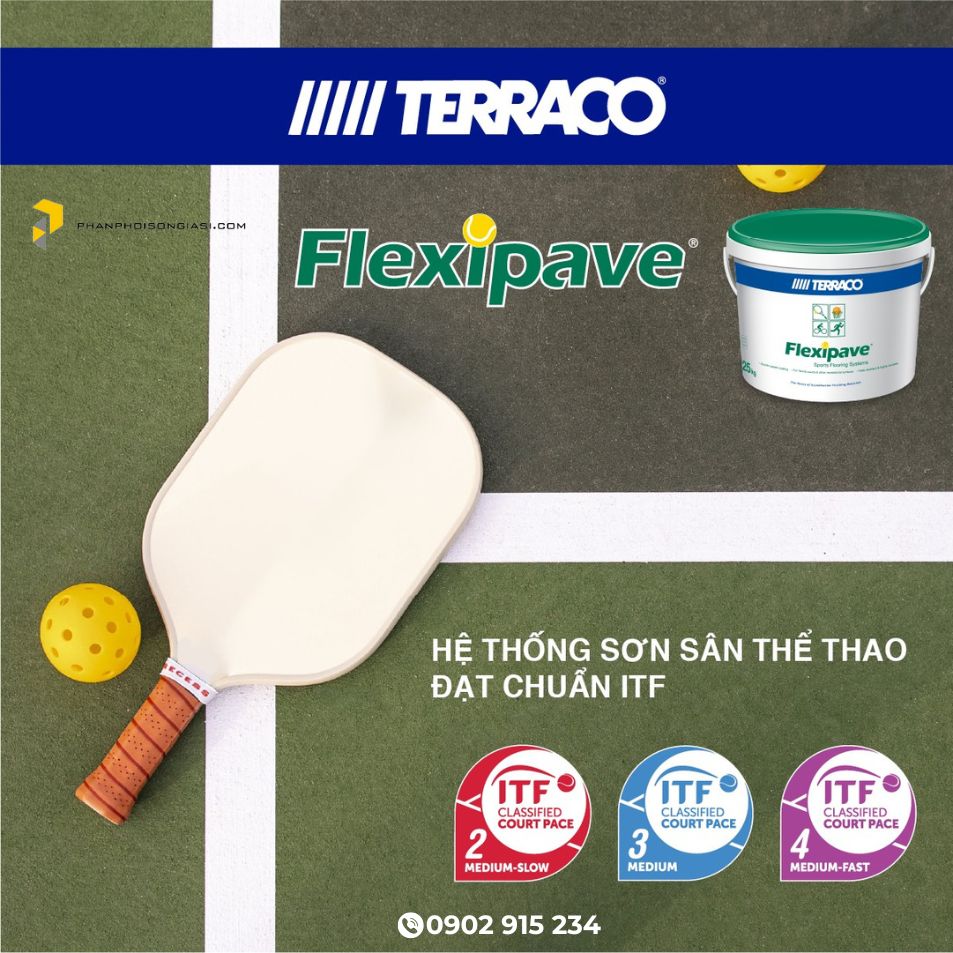 Sơn Terraco Flexipave - sơn đạt chuẩn ITF