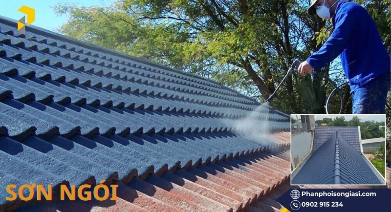Sơn mái ngói để chống thấm, giảm nhiệt và tăng tính thẩm mỹ